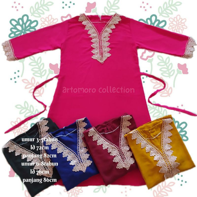 gamis arabian anak perempuan/baju anak perempuan lengan panjang/baju