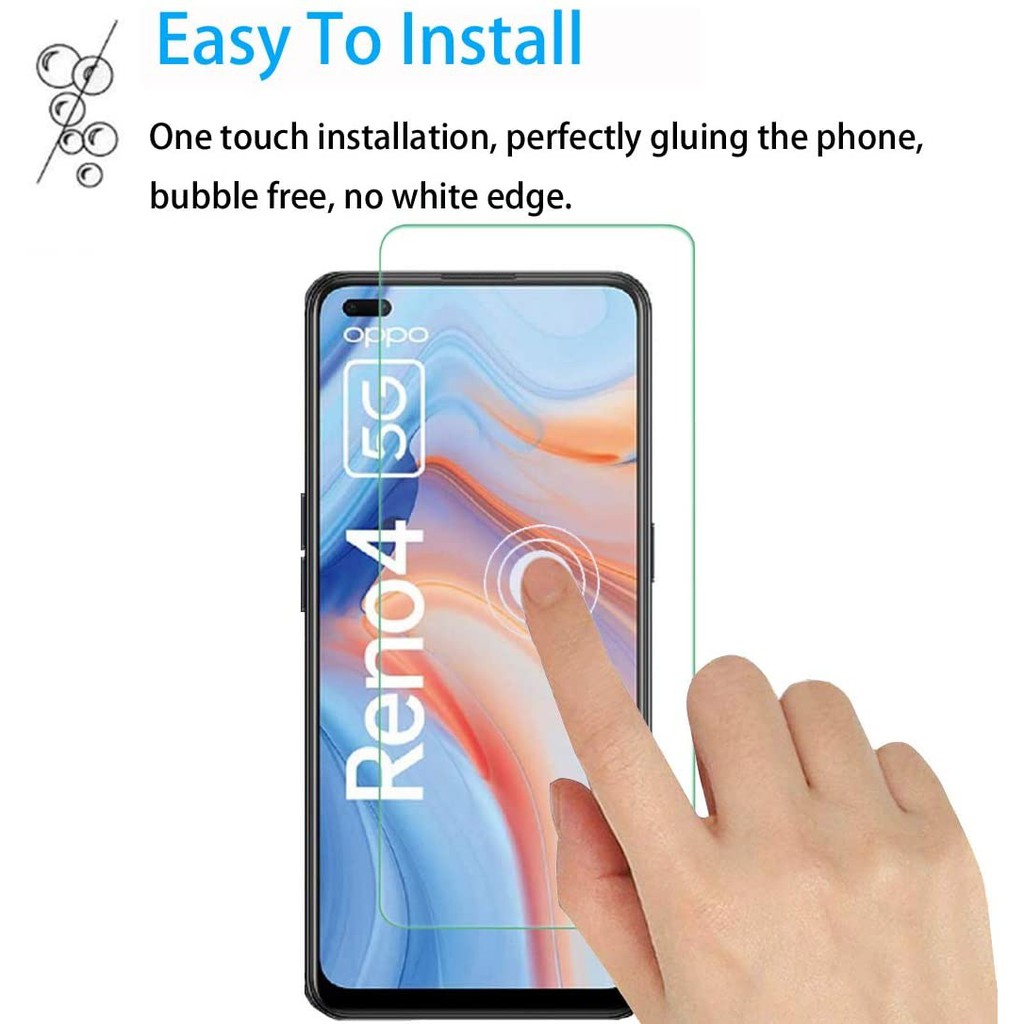 PROMO Tempered Glass OPPO RENO 4F NEW TG Layar FULL COVER Bening Premium Anti Gores Kaca