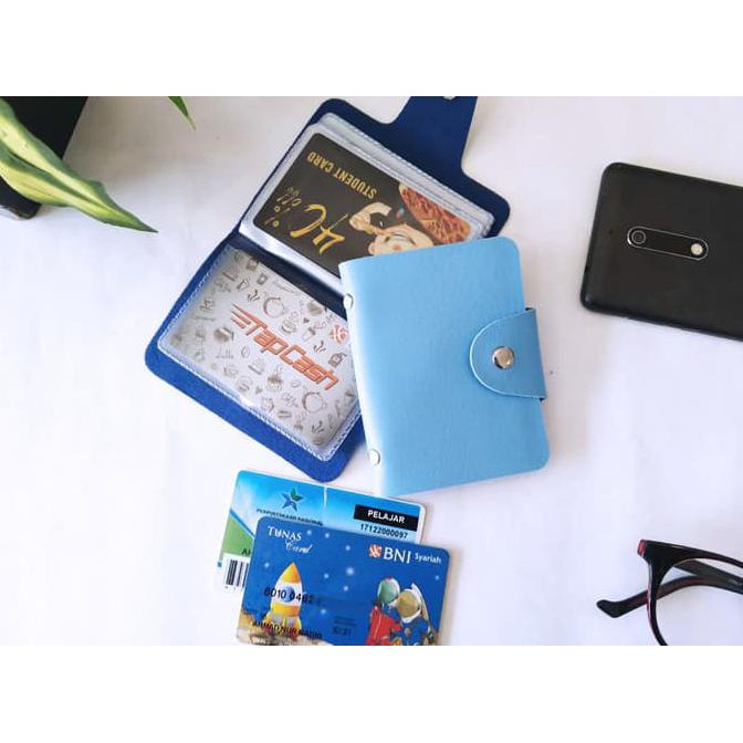 HOT SALE Dompet Kartu, Card Holder, Card Organiser kulit tebal motif LV Terjamin