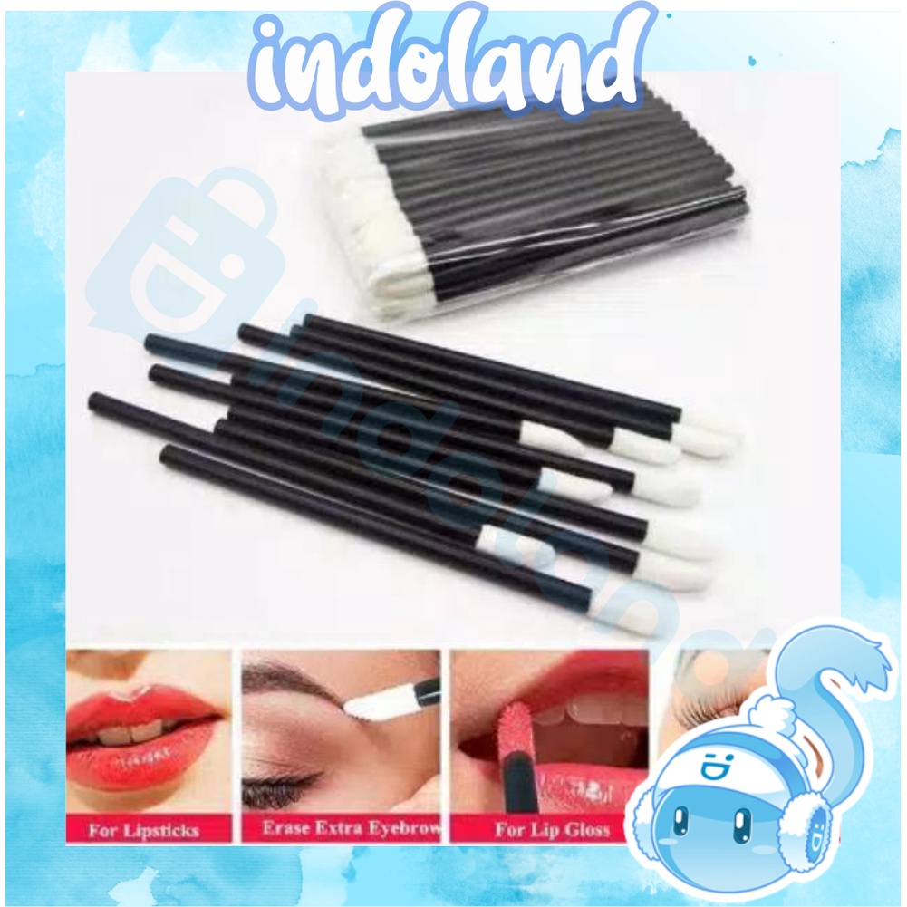 ☀INDOLAND☀ Disposable Lip Wand Brush Applicator Lipstick Lip Tint / Aplikator Kuas Lipstik / Spoolie Lipstick R590