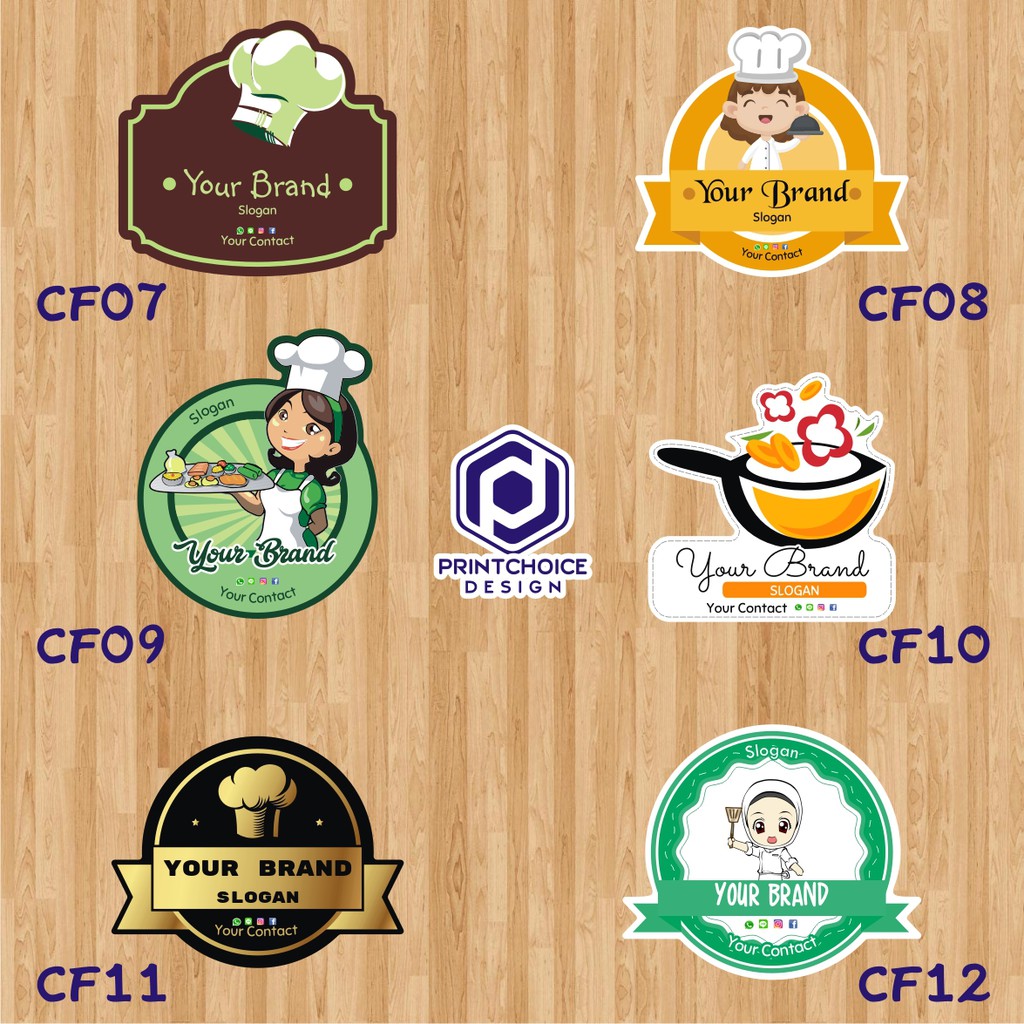 (Free design) Stiker Label Makanan