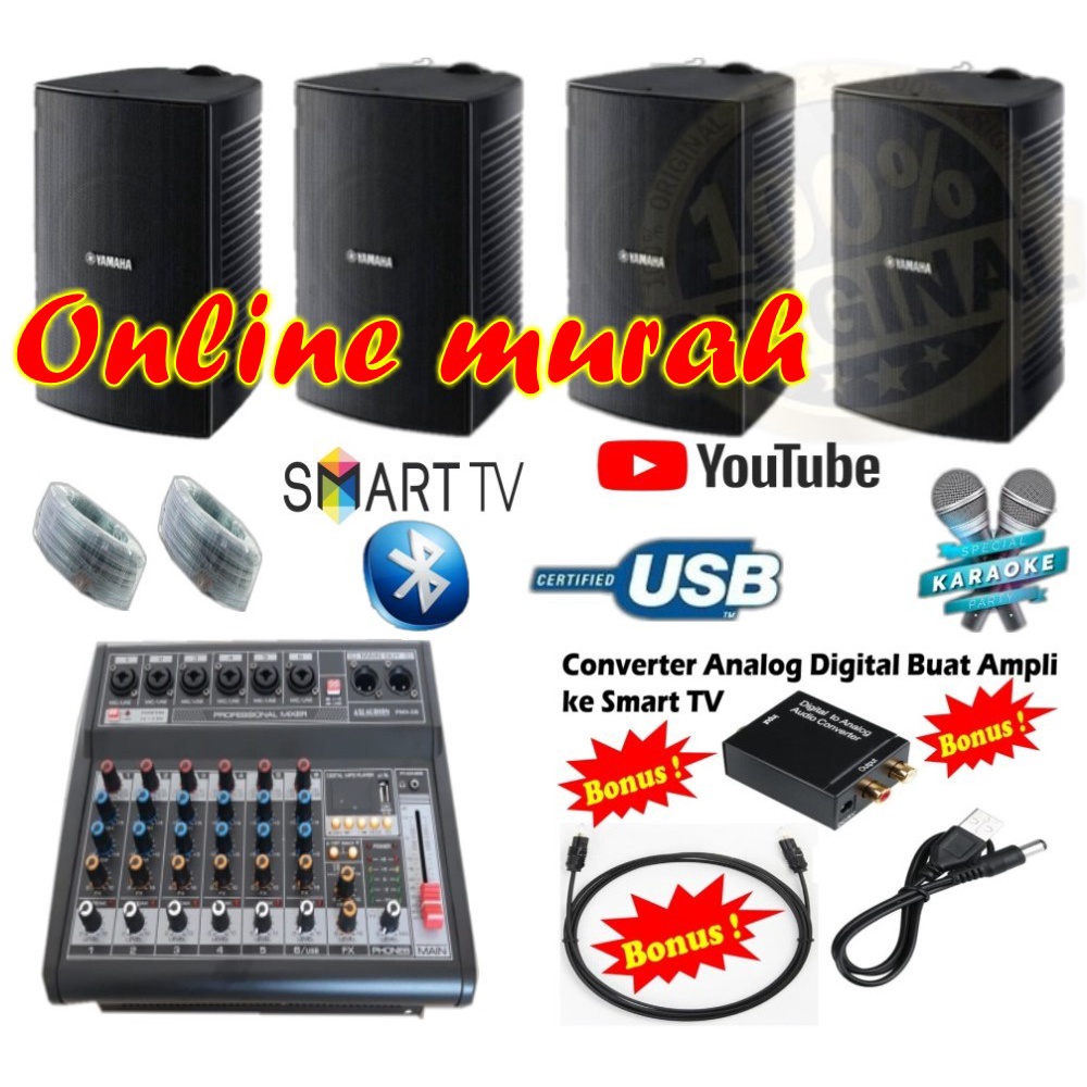 paket sound system 4 speaker cafe gudang yamaha vs6 axl audion pmx 06