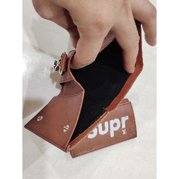 dompet kunci kartu brown supr