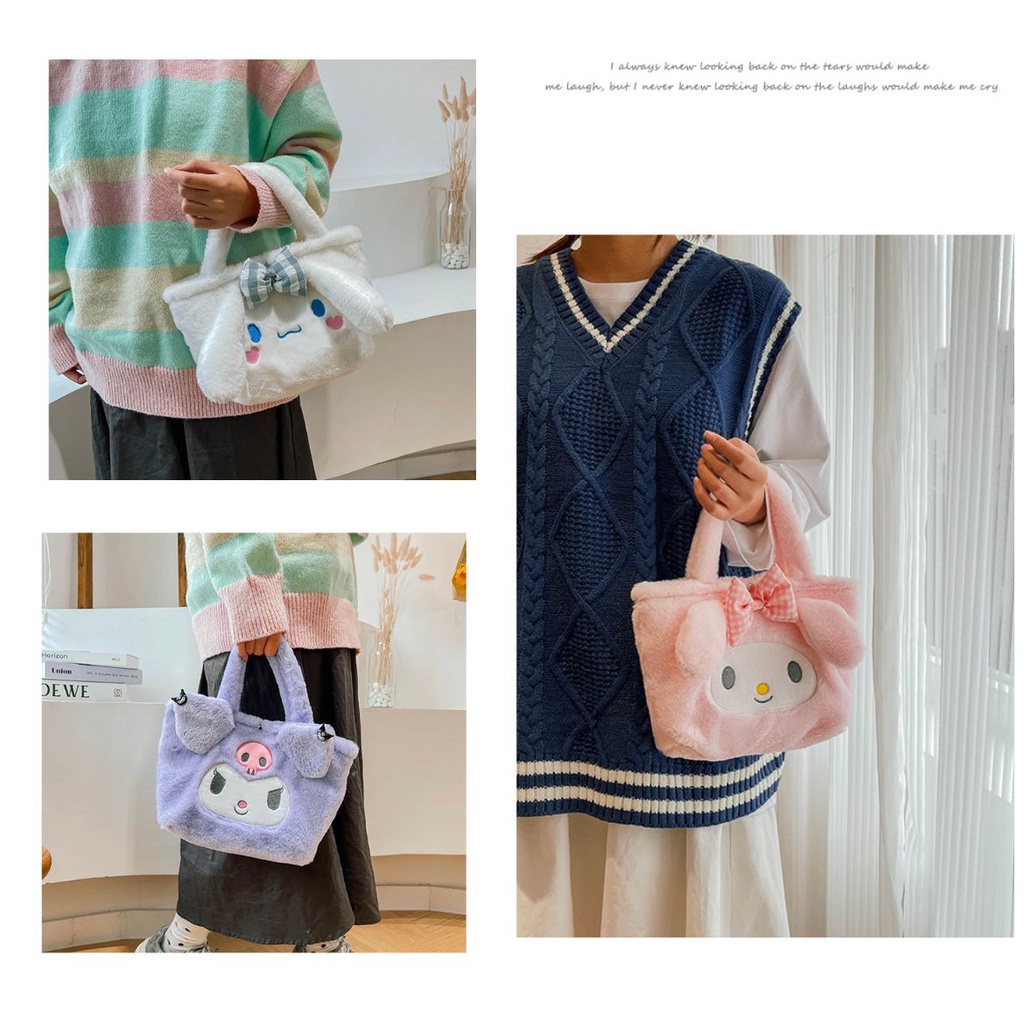 TAS MELODY HELLO KITTY KUROMI CINNAMOROLL HAND BAG ANAK DEWASA SH KD