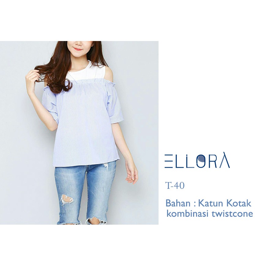 Baju Atasan Wanita / Blouse Wanita Biru Muda / Fashion Wanita