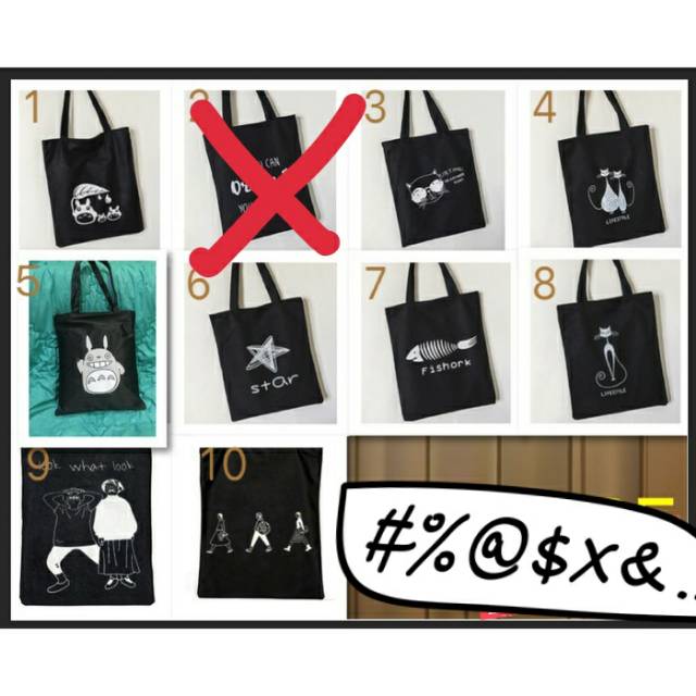 shopee korean tote bag