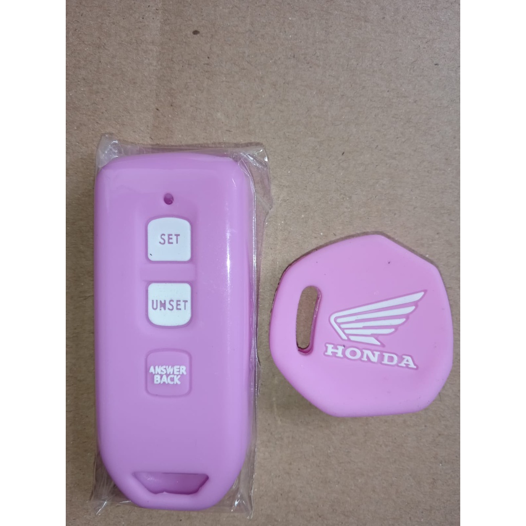 Cover  Silikon Paket Kunci Keyless &amp; kunci Motor Honda Vario 125  3 Tombol (2 in 1)