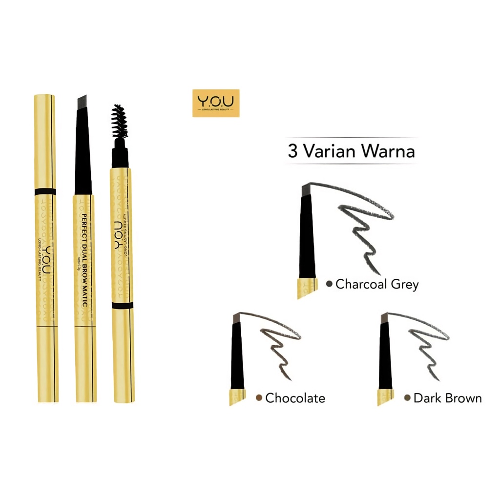 You Perfect Dual Brow Matic Series Charcoal Grey | Chocolate | Dark Brown