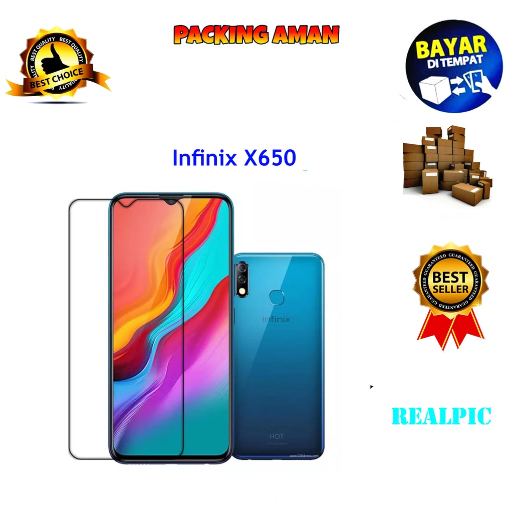 Tempered Glass Infinix X650 Full Cover / Full Screen Protector Anti Gores