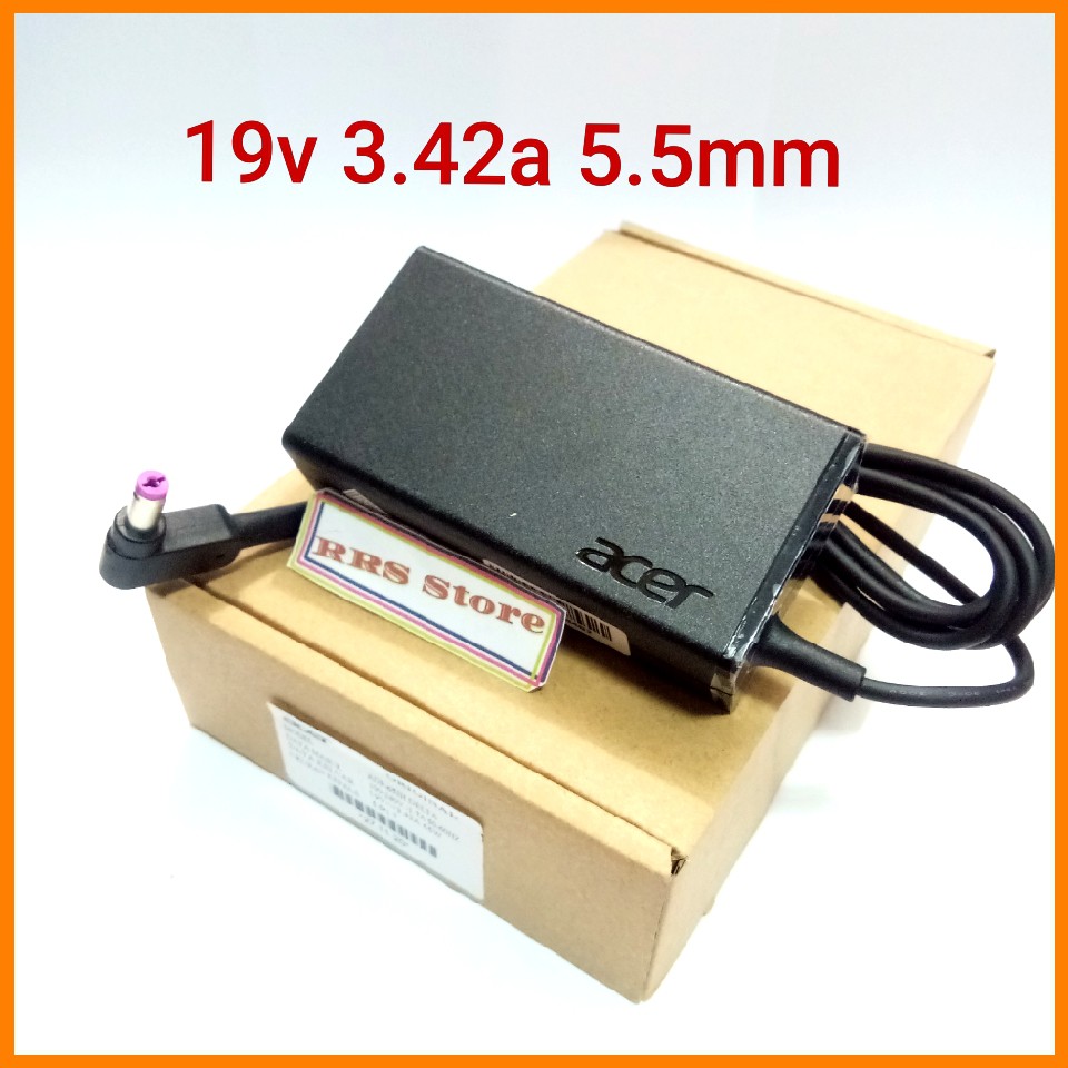 Adaptor Original Acer A11-065N1A NEW 2016 19V 3.42A DC 5.5X1.7mm Ultrabook Ae1 E1 S3 V3 V0 AS1551