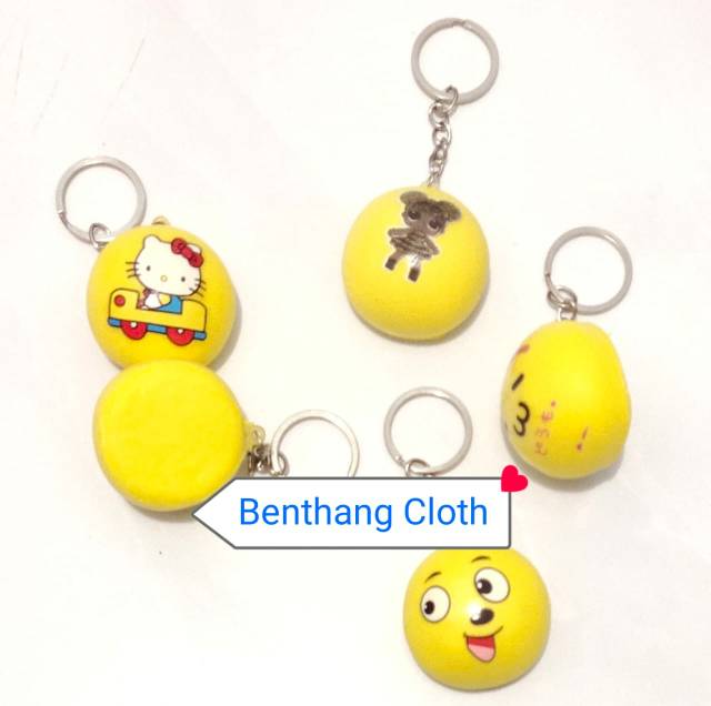 MINI SQUISHY BAPAU BUN KEYCHAN - GANTUNGAN KUNCI