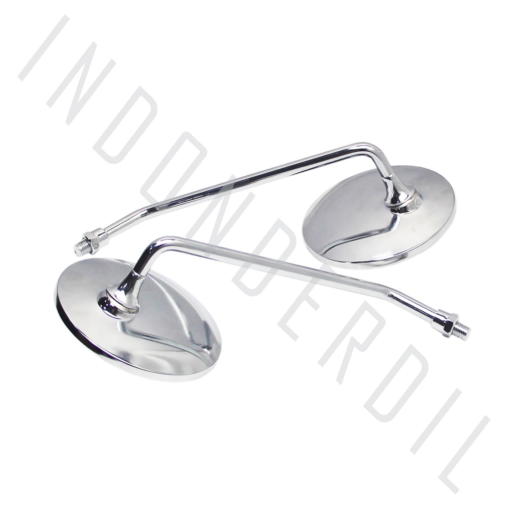 Spion-Sepion-Kaca-Cermin-Bulat Panjang Besi Set Variasi Model Vespa/Scoopy/Fino Drat Honda/Yamaha