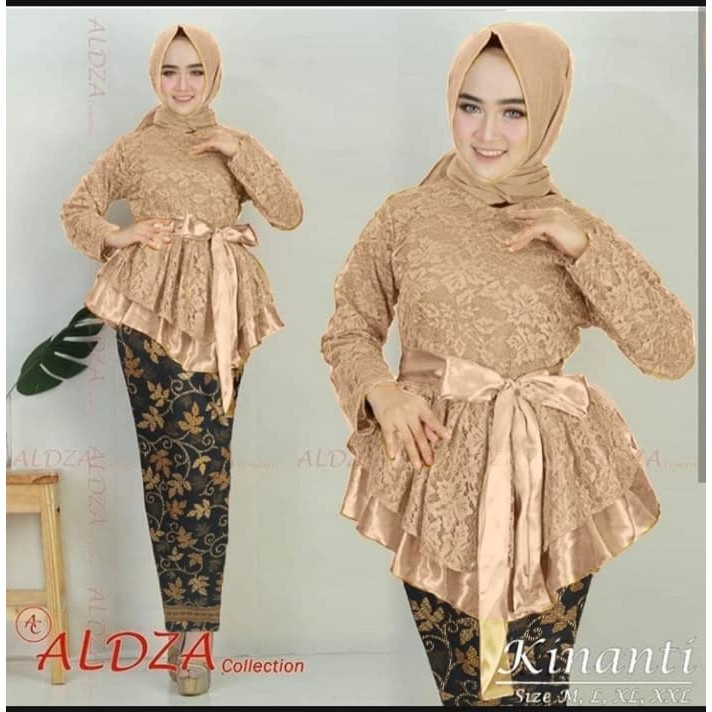 Set kinanti batik mocca [Gamis 0130] SDV Baju Gamis Wanita Terbaru