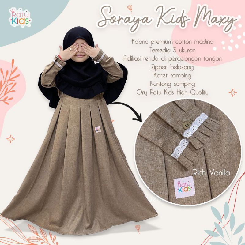 SORAYA MAXY Ori RATU. gamis simple. basic dress