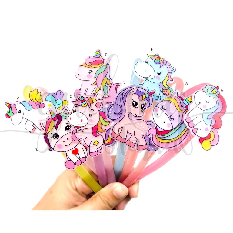 Bando Big Cute Unicorn Bandana Motif Kuda Poni Headband GH 211308