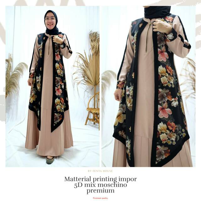 Gamis print 5D busui ori fenta house