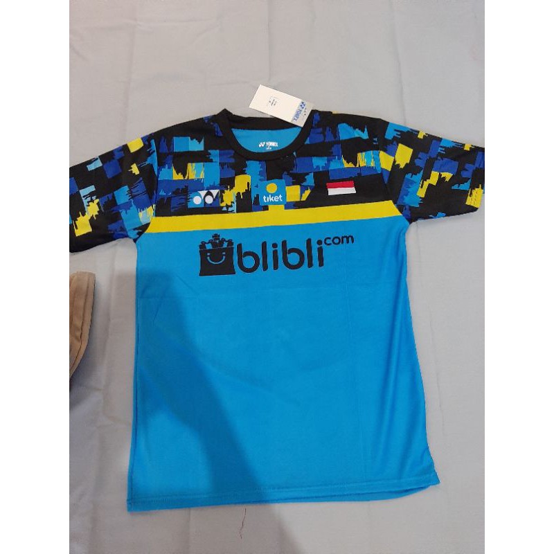 jersey badminton minion biru