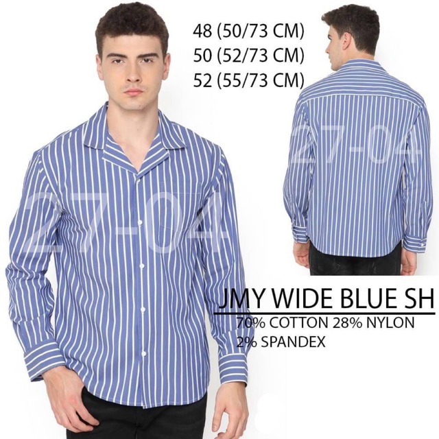 Kemeja pria motif garis branded JEAN MONEY original (formal, kantor)