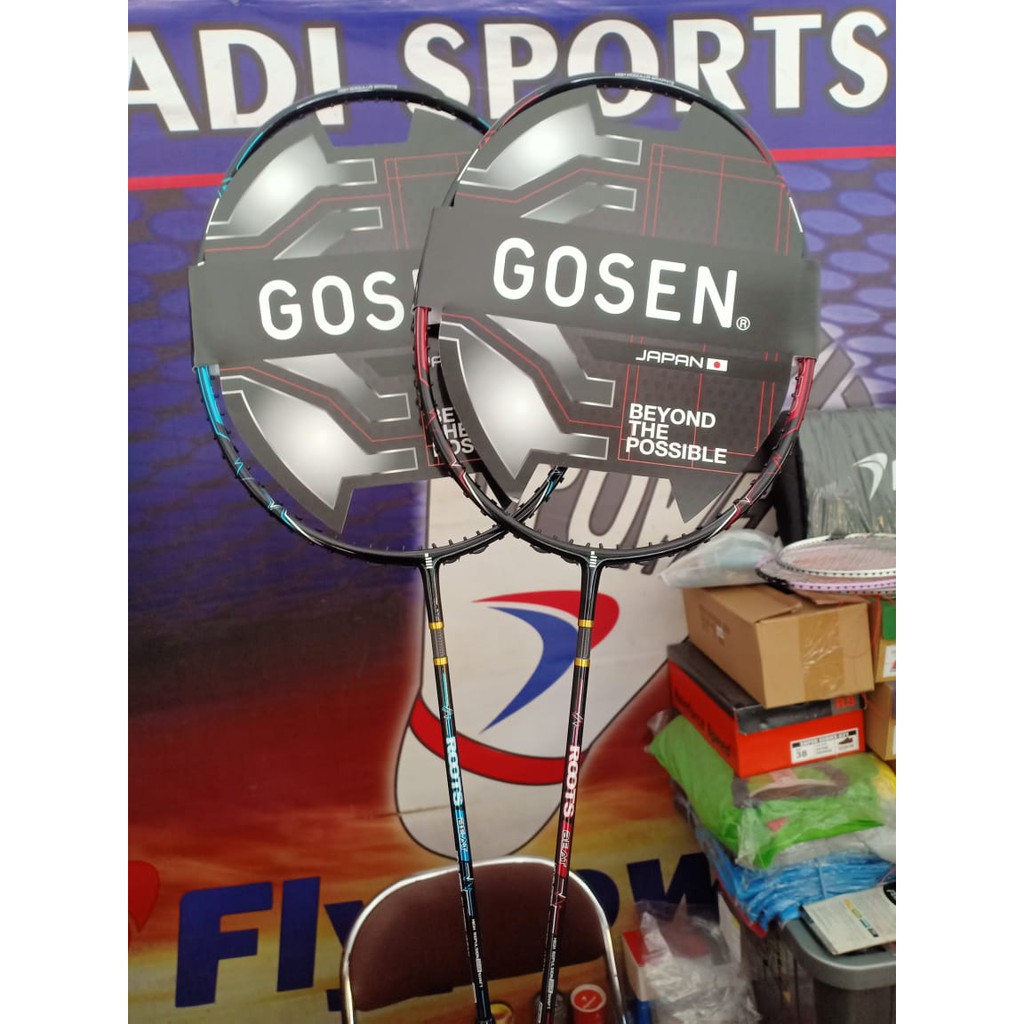 RAKET BADMINTON GOSEN ROOTS BEAT ORIGINAL 100% , TERSEDIA DALAM 2 WARNA MERAH DAN BIRU RACKET SAJA