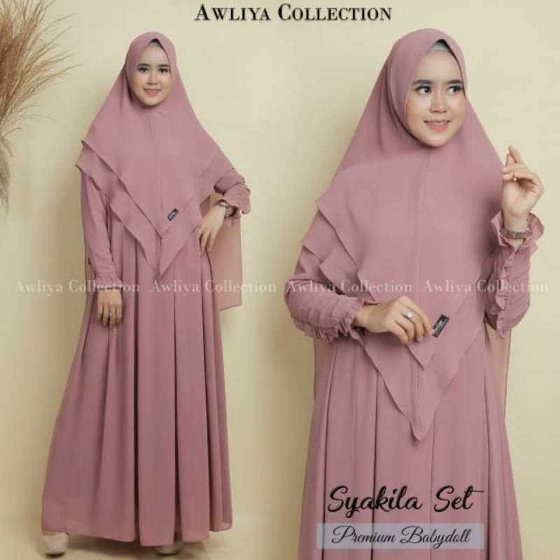 GAMIS SYAR'I SYAKILA BY AWLIYA COLLECTION - GAMIS TERBARU - GAMIS BU