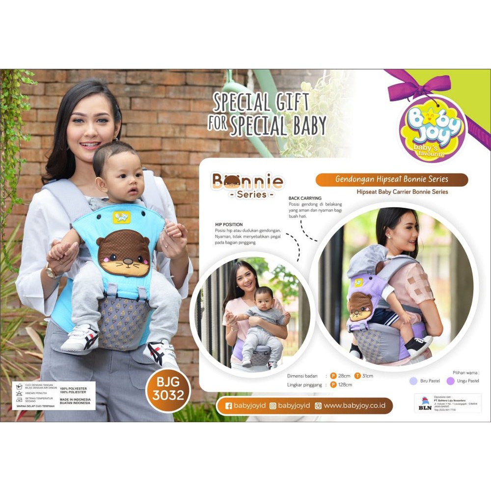HIPSEAT BABY JOY BONNIE SERIES-GENDONGAN DUDUK BABY JOY SERI KOKOA-HIPSEAT BABY JOY BJG 3032