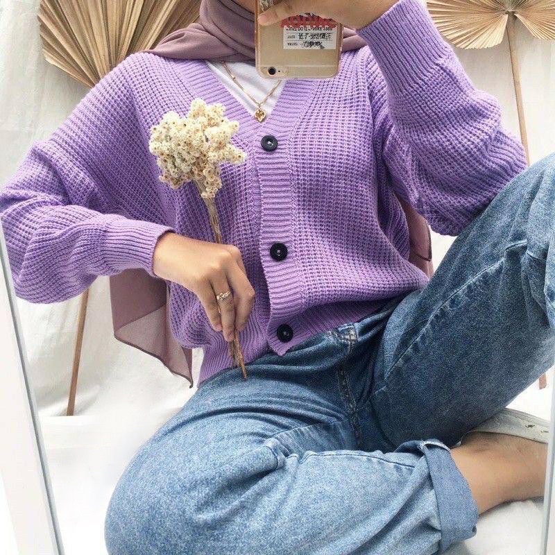 ELLENA BASIC OUTWEAR BAHAN RAJUT 7 GET // NAKARA CARDIGAN RAJUT PREMIUM