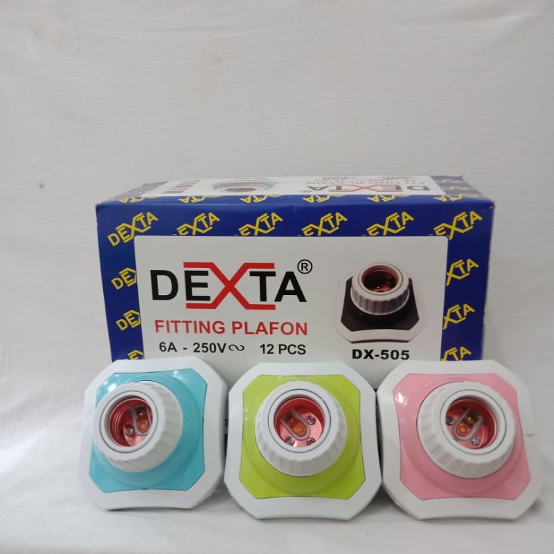 Fitting Plafon Dexta Kotak/ Fitting Lampu Tempel Dexta