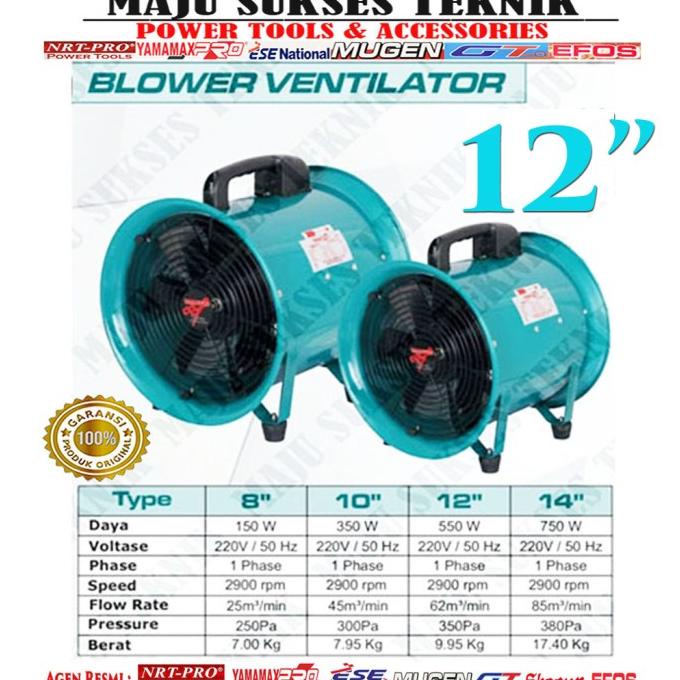 Yamamax Pro 12 Inch Portable Ventilator / Blower / Exhaust 12 Inch