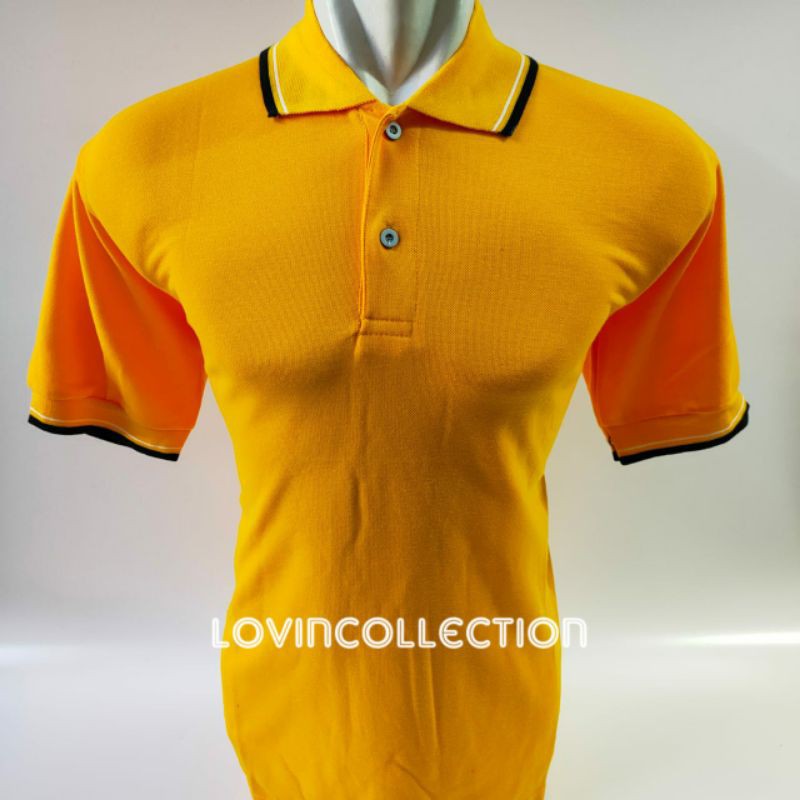 Kaos Kerah Pendek / Kaos Kerah Pria / Kaos Berkerah / Kaos Kerah Wanita / Wangky / Kuning