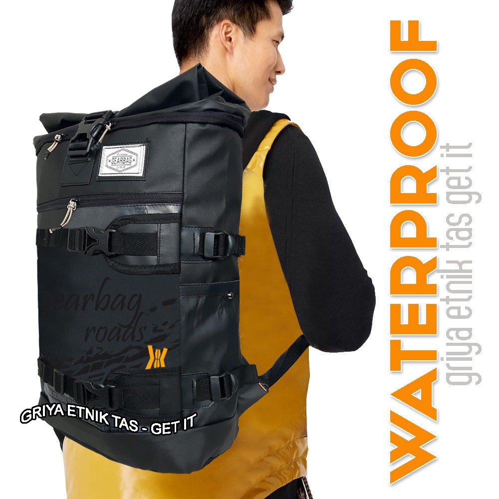 Tas Ransel Pria Anti Air 40 LITER Tas Punggung Cowok Waterproof Backpack Outdoor Tas Gendong Laki laki Tutup Gulung Gearbag Under