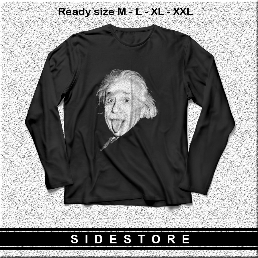 KAOS ALBERT EINSTEIN - ALBERT EINSTEIN - KAOS TOKOH - LENGAN PANJANG