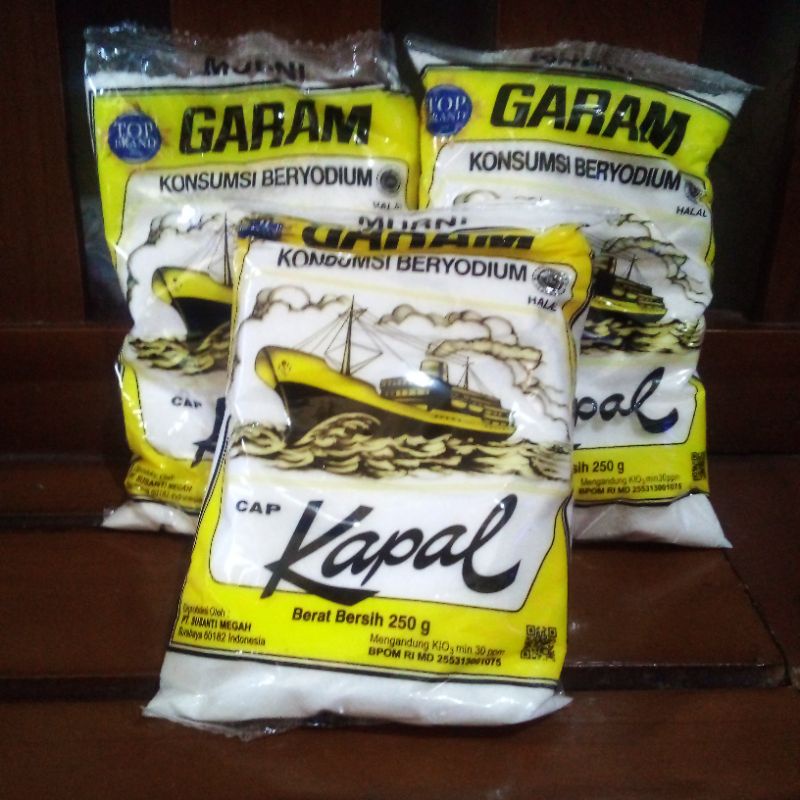

Garam halus Garam meja cap Kapal