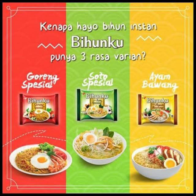 

Bihunku Bihun Instant 55gr - (soto spesial/goreng/ayam bawang)