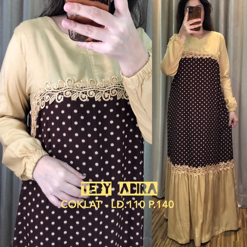 Daster Arab Teby ABIRA Maxi Dress Gamis Rayon Original