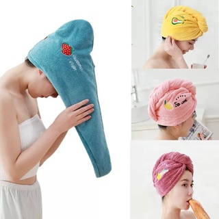 Handuk Keramas Microfiber Handuk Pengering Rambut Model Kancing Head Towel Import