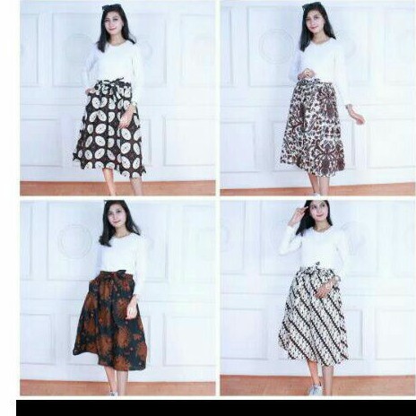 Rok Pendek Thalita Klok Tali Pita Isabella Bawahan Batik Motif Sogan Bledak Jarik Solo