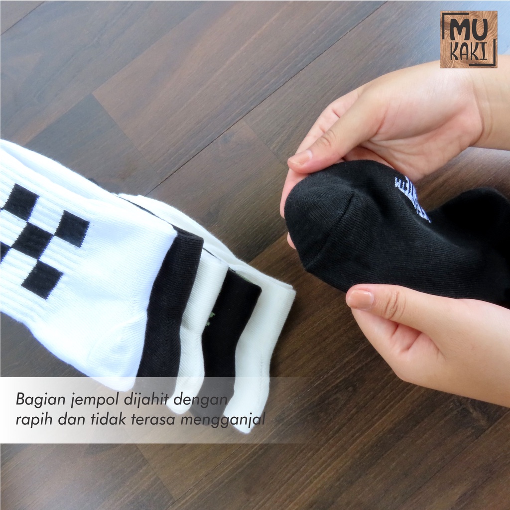 Kaos Kaki  Sport Dewasa Kekinian Pria Wanita Katun Premium Mukaki