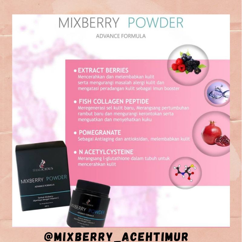 (BPOM) MIXBERRY POWDER ORIGINAL SHALICIOUS