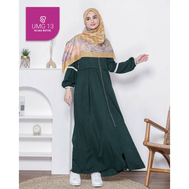 Umg 13 gamis Ukhti Munira terbaru Gamis jumbo syar'i busui ORI katun madinah