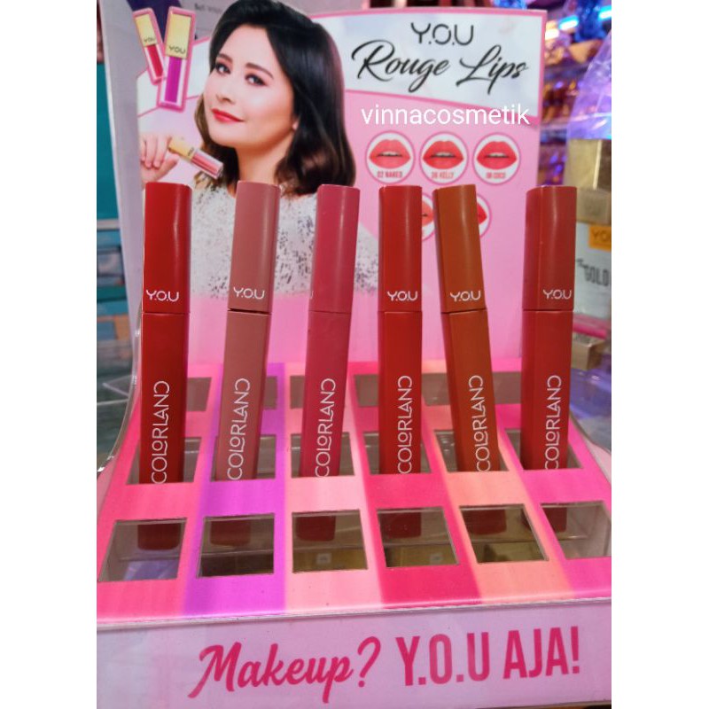 Y. O. U COLORLAND POWDER MOUSSE LIP STAIN / LIP CREAM Y. O. U ORIGINAL 100%