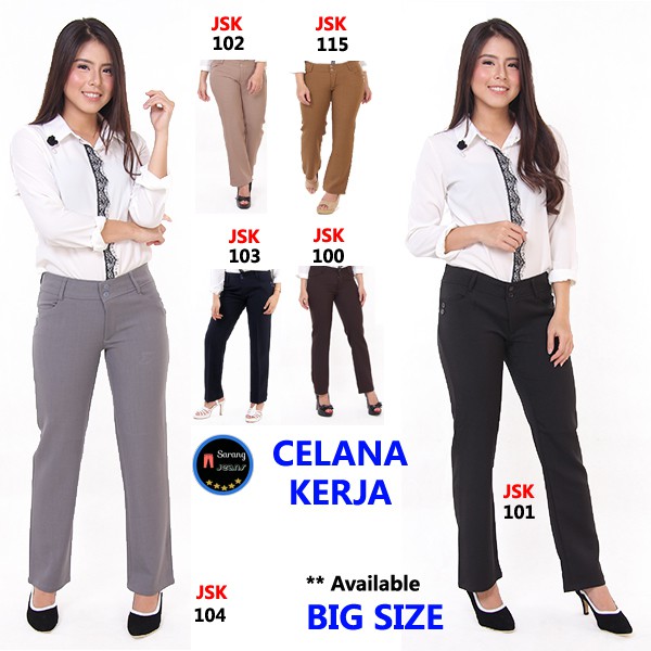 [Size S - 8 L] Celana Kerja Celana Kantor Wanita Celana 