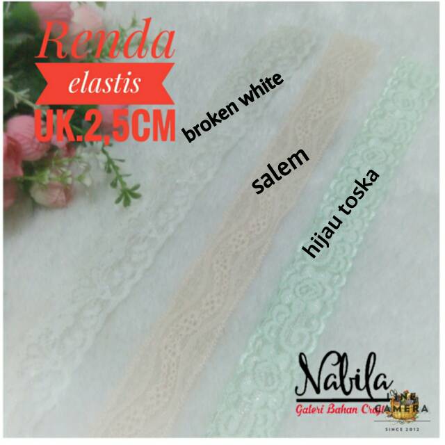 Renda elastis 2,5 cm