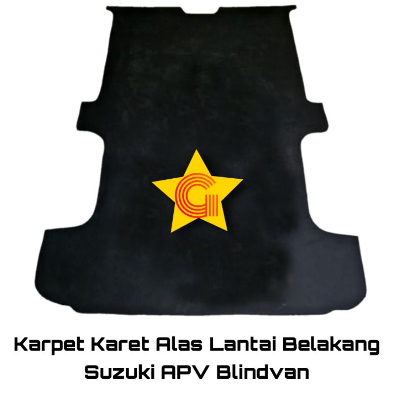 Karpet Alas Bak Lantai Mobil Suzuki APV Blind Van Belakang 2015-2021 8mm Polos