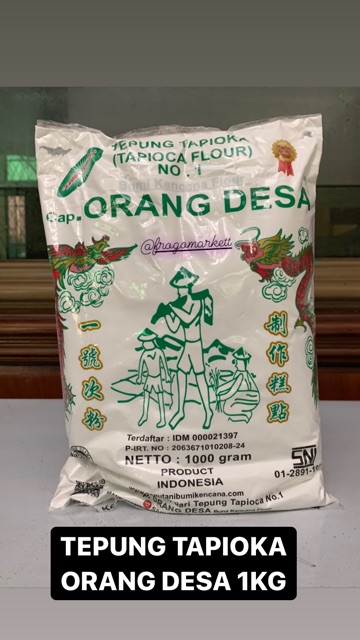 Tepung Tapioka (Tapioca Flour) Cap Orang Desa 1kg