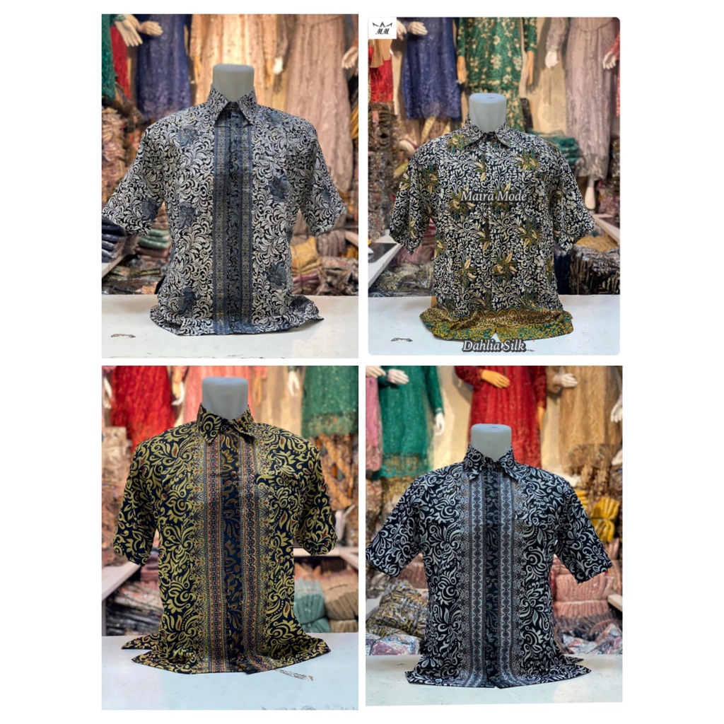 atasan kemeja batik lengan pendek + fashion kemeja pria