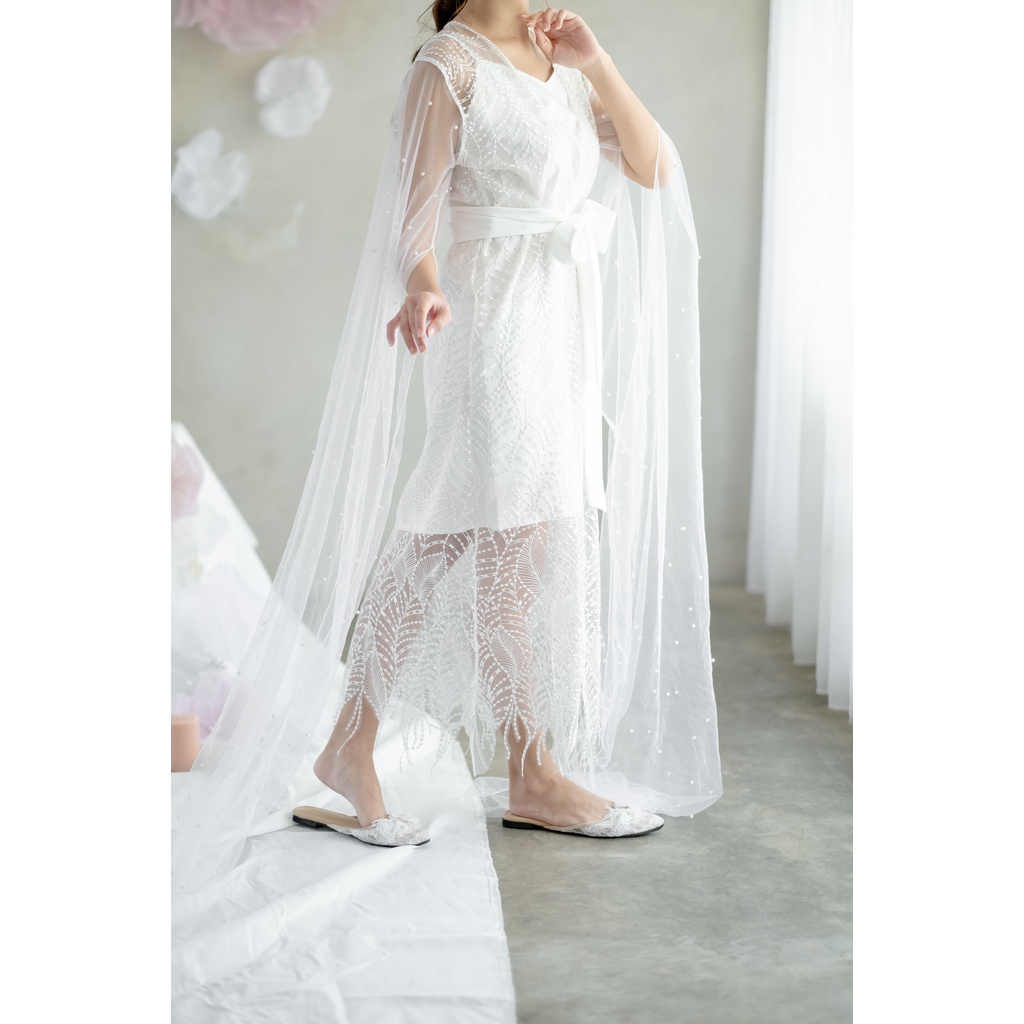 Belle Robe- FAE Collection- Kimono Pengantin Robe Bride Premium Brokat Wedding Robe