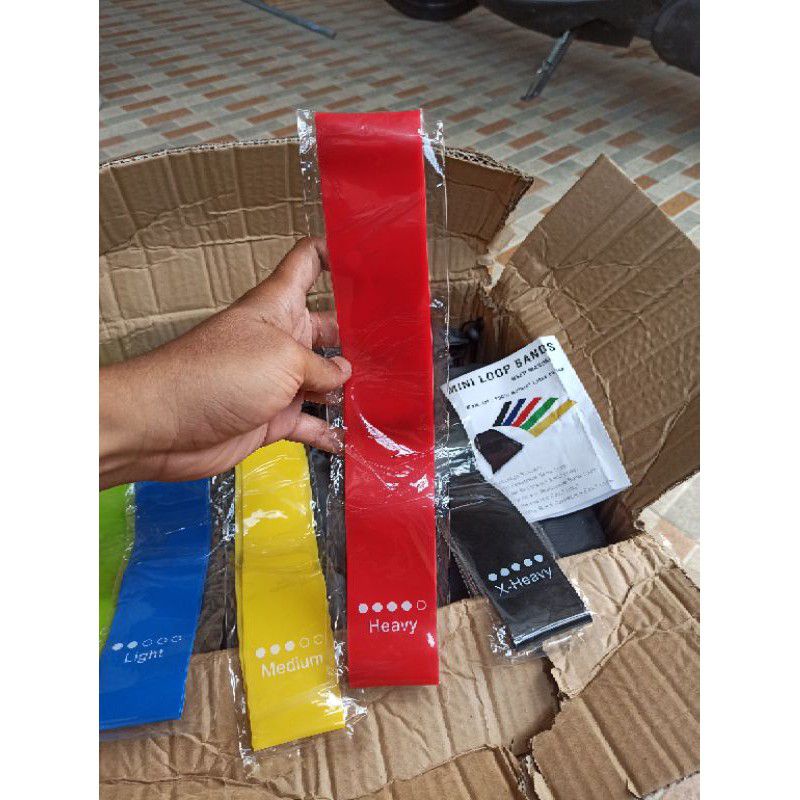 {{ORIGINAL}} Termurah...!!! (Bayar ditempat) 11pcs / Set Resistance Band Latex Fitness-Tension heavy