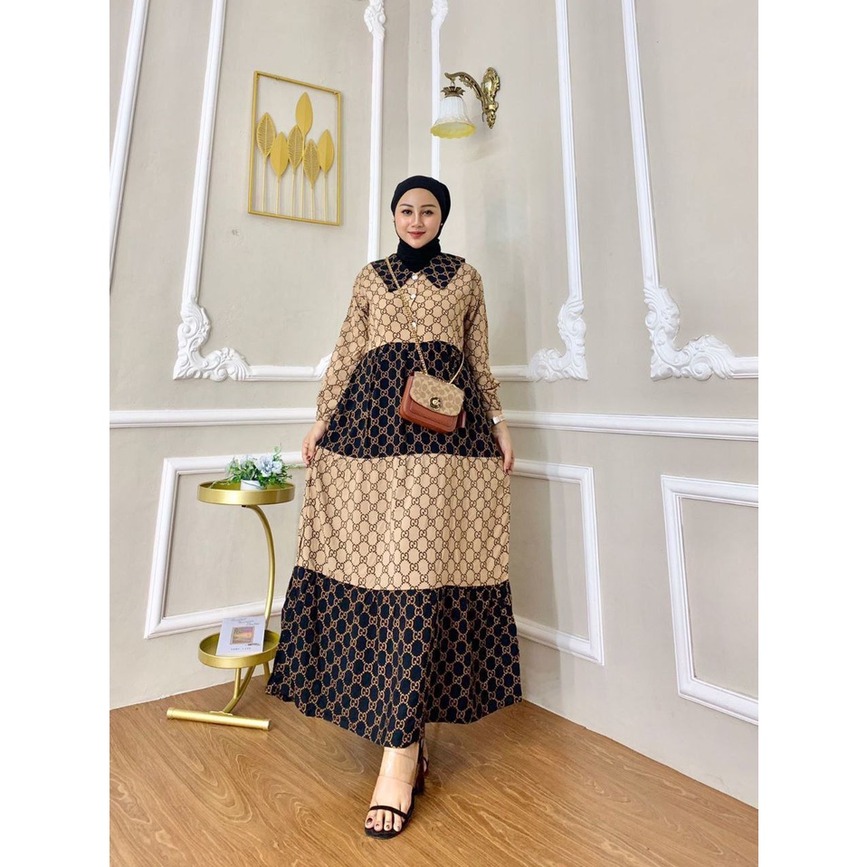 Saroja (009) Gamis Rayon Tebal Gamis Gucci