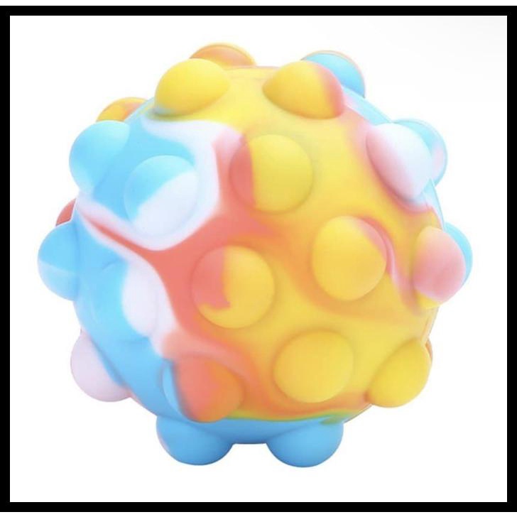 1 Buah Mainan Pressball Squishy Pop It Bola Lampu Multicolor