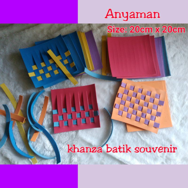 MAINAN EDUKASI PAUD dan TK/ANYAMAN SPON/APE TK